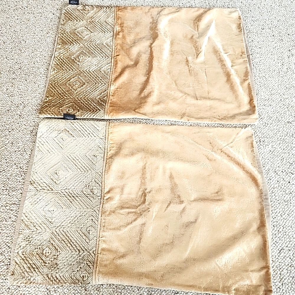 Home Pillow Sham Covers x 2 Designer Lucian Matis Soft Standard Queen Double Bed